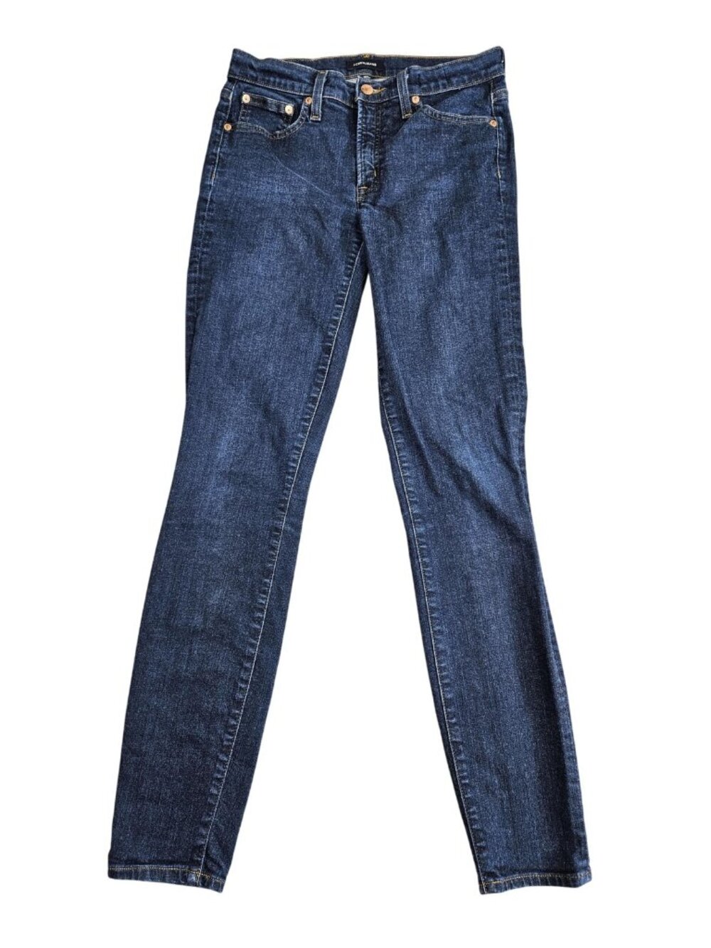 J.Crew 8 Inch Toothpick Skinny Jeans Womens 27T Blue Med Wash Stretch Denim